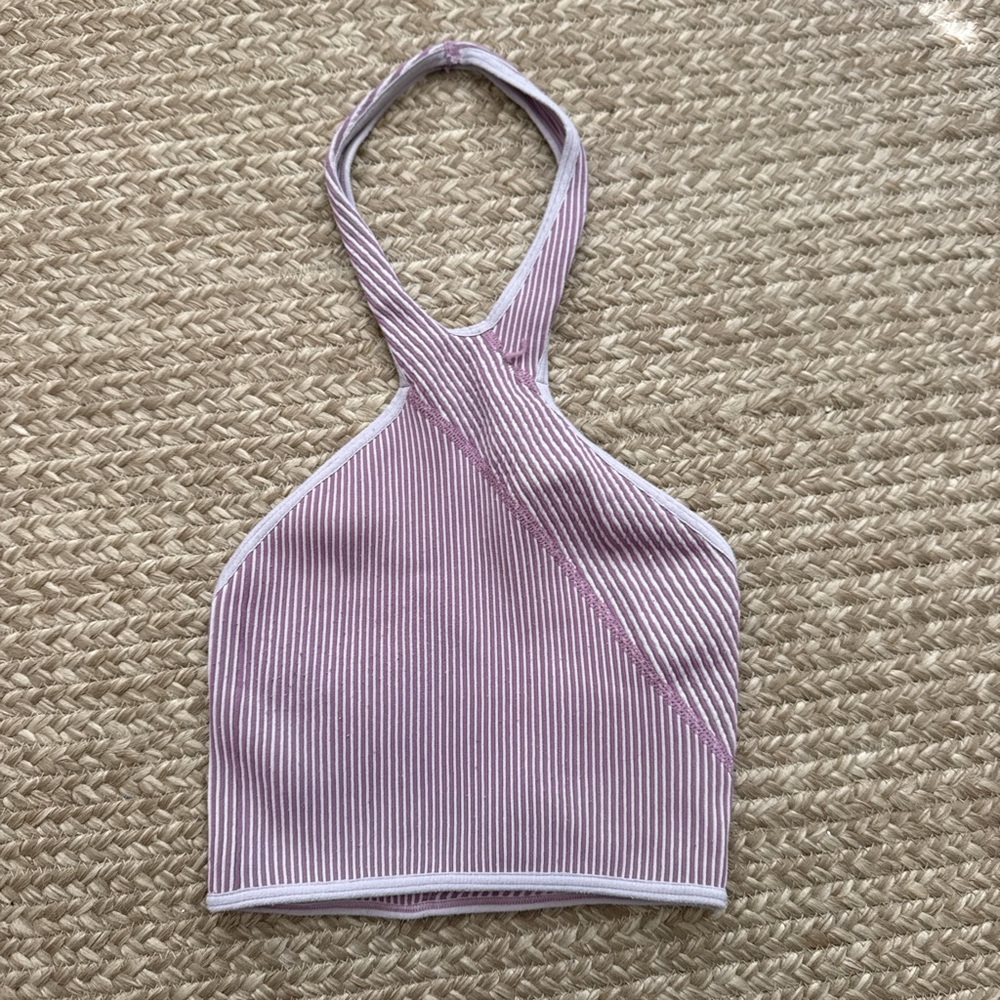 Urban Outfitters Lavender Striped Crop Top